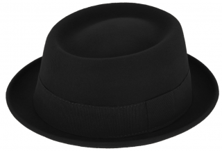 Plstěný klobouk porkpie - Fiebig  - černý klobouk Velikost: 56 cm