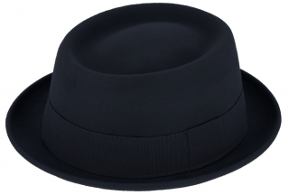 Plstěný klobouk porkpie - Fiebig  - modrý klobouk Velikost: 57 cm (M)