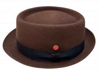 Plstěný klobouk porkpie - Mayser - hnědý klobouk Gareth Velikost: 61 cm (XL)