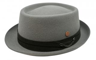 Plstěný klobouk porkpie - Mayser - šedý klobouk Gareth Velikost: 61 cm (XL)