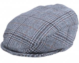 Podzimní šedá kostkovaná bekovka od Mayser - vlněná jarní bekovka s měkkým kšiltem - Vincent Soft Velikost: 59 cm (L)