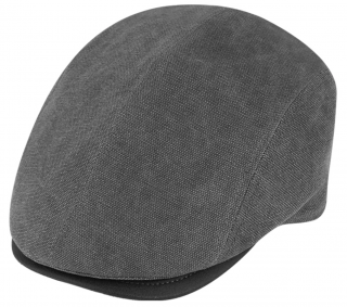 Retro bekovka driver cap od Fiebig bavlna - šedý kanvas a kůže Velikost: 57 cm (M)