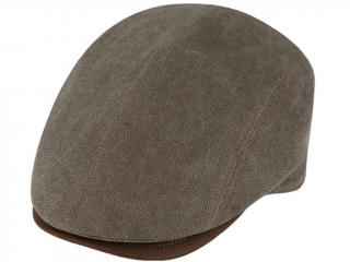Retro bekovka driver cap od Fiebig - hnědý kanvas a kůže Velikost: 59 cm (L)