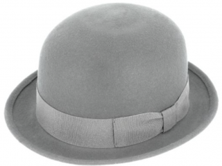 Šedá pánská buřinka - klobouk Melone Velikost: 55 cm  (S)