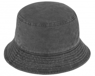 Šedý bucket hat - Fiebig - sepraná bavlna - washed cotton Velikost: 57 cm (M)