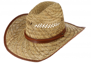 Slaměný klobouk Fiebig - Western Texas - westernový klobouk Velikost: 55 cm  (S)