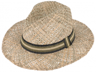 Slaměný klobouk z mořské trávy - Fedora Velikost: 61 cm (XL)