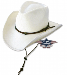 Slaměný western klobouk - Stars and Stripes - Bandit se šňůrkou pod bradu Velikost: 59 cm (L)