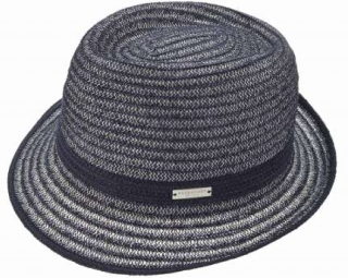 Trilby - slaměný modrý klobouk - Seeberger Velikost: 57 cm (M)