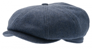 Vlněná bekovka 8-panel od CTH Ericson - Alan Cashmere & Wool Cornflower Blue - Peaky Blinders Original Velikost: 57 cm (M)