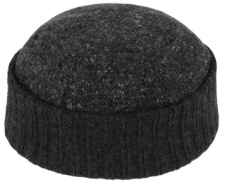 Vlněná šedá čepice - Docker cap - zimní vlněná čepice Velikost: 57 cm (M)