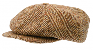 Vlněná tvídová bekovka 8-panel od CTH Ericson - Gatsby Donegal Tweed Velikost: 57 cm (M)