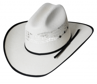 Westernový letní bílý klobouk - Ashton Velikost: 57 cm (M)