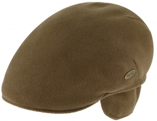 Zimní béžová bekovka driver cap od Fiebig - crushable (ušní klapky) Velikost: 61 cm (XL)
