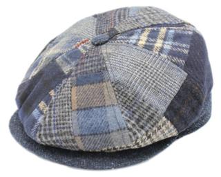 Zimní modrá bekovka Hatteras od Fiebig - Patchwork / Bekovka peaky blinders Velikost: 57 cm (M)