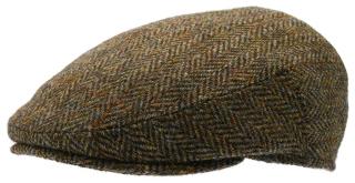 Zimní vlněná bekovka  - driver cap od CTH Ericson Spencer - Harris Tweed Green Velikost: 61 cm (XL)