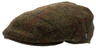 Zimní vlněná bekovka s ušními klapkami  - driver cap od CTH Ericson Spencer - Harris Overcheck Green Velikost: 58 cm