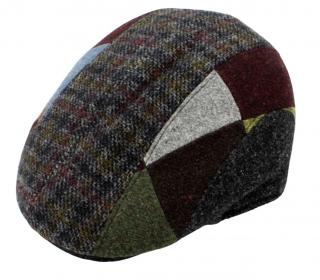 Zimní vlněná pánská bekovka od Fiebig - Limitovaná kolekce - Patchwork Velikost: 60 cm