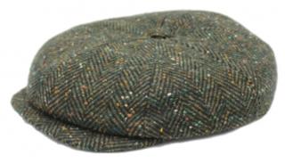 Zimní zelená bekovka Hatteras od Fiebig - Vlna Tweed / Bekovka peaky blinders Velikost: 58 cm