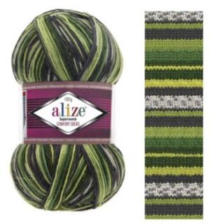 Alize Superwash comfort socks 2696 zelená