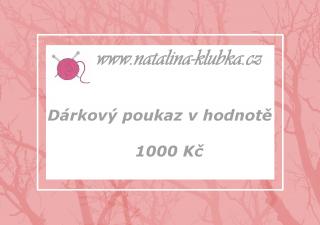 Dárkový poukaz v hodnotě 1000 Kč