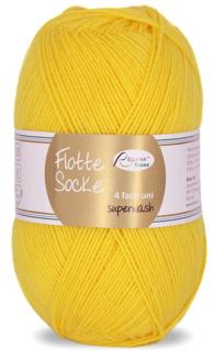 Flotte Socke 4f. 100 g uni-991 neonově žluté