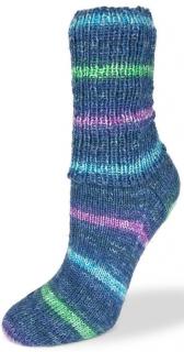 Flotte Socke 4f. Blue 1250 odstíny modré světle zelená-tyrkys-růžová
