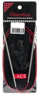 Kovové jehlice kruhové ChiaoGoo Knit RED Lace - 3,75 mm, 100 cm lanko