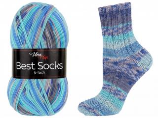 ponožková příze 6 nitka Best Socks 7302 modrošedá (dočasně nedostupné u výrobce)