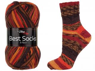ponožková příze 6 nitka Best Socks 7316 podzimní (dočasně nedostupné u výrobce)