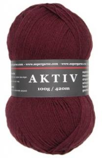 ponožková příze Aktiv 2535 bordo