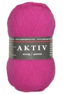 ponožková příze Aktiv 2542 - fuchsie, tmavě růžová