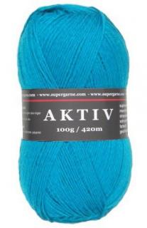 ponožková příze Aktiv 2585 - tyrkys