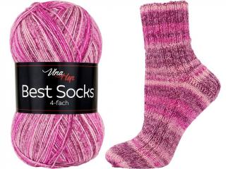 ponožková příze Best Socks - 4 nitka- 7329 růžová (nedostupná u výrobce)