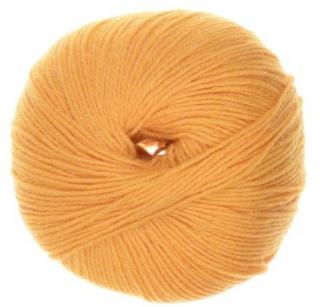 ponožková příze s bavlnou Aktiv Fine Cotton 7722 sytě žlutá
