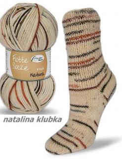 ponožkovka Rellana Flotte Socke 4f. Natura- 1572 - béžová, odstíny hnědé