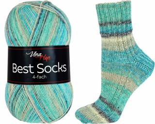 ponožkovková příze Best Socks 7321 tyrkysošedá