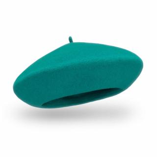 Azurový baret FLORA 100% vlna WOOLMARK W-baret/733 (M)
