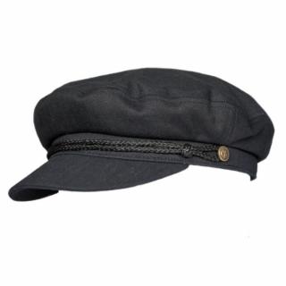Černá námořnická kapitánka-Fisherman style Herrigbone Ba-33443160-500 Vyberte velikost: XL