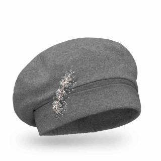 Dámská bavlněná čepice Krumlovanka  W-0850/694 šedá melanž