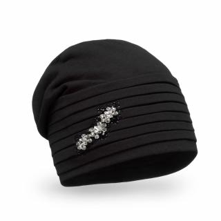 Dámská bavlněná černá čepice Krumlovanka  W-0852/018