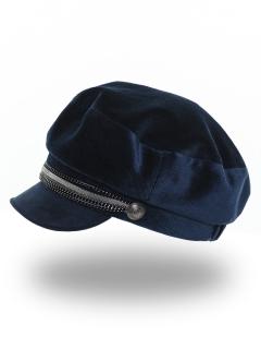 Dámská čepice s kšiltem Kumlovanka LP-425239 modrý velur