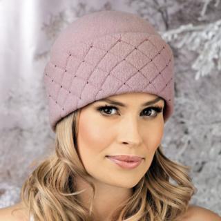 Dámská čepice W-0376/540 světle starorůžová