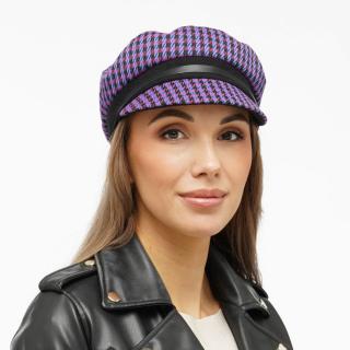 Dámská kapitánka - čepice s kšiltem Kr-0027-WG483T-Viola Vyberte velikost: M