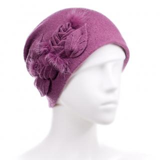 Dámská zimní čepice W-0057/506 starorůžová