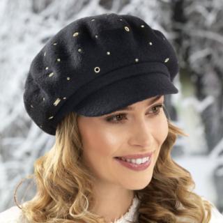 Dámský baret s kšiltem W-0492/018 černý