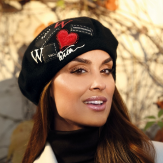 Dámský baret  W-0393/018 černý