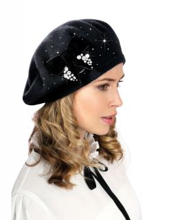 Dámský baret W-0457/018 černý