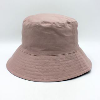 Dámský letní bavlněný klobouk - oboustranný Bucket P-12606 starorůžový