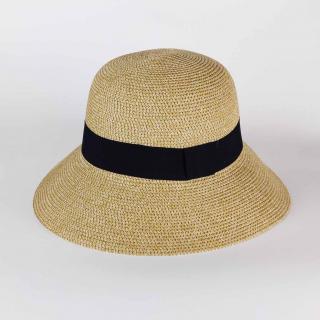 Dámský letní nemačkavý klobouk Cloche P-12628 více barev VYBERTE BAREVNOU VARIANTU: khaki